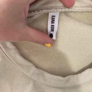 Cropped striped sweatshirt